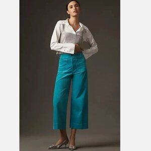 Anthropologie The Colette Crop Wide Leg Corduroy Pants - 6/28